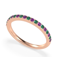 Three-Quarter Prong Set Vakti Band