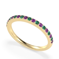 Three-Quarter Prong Set Vakti Band