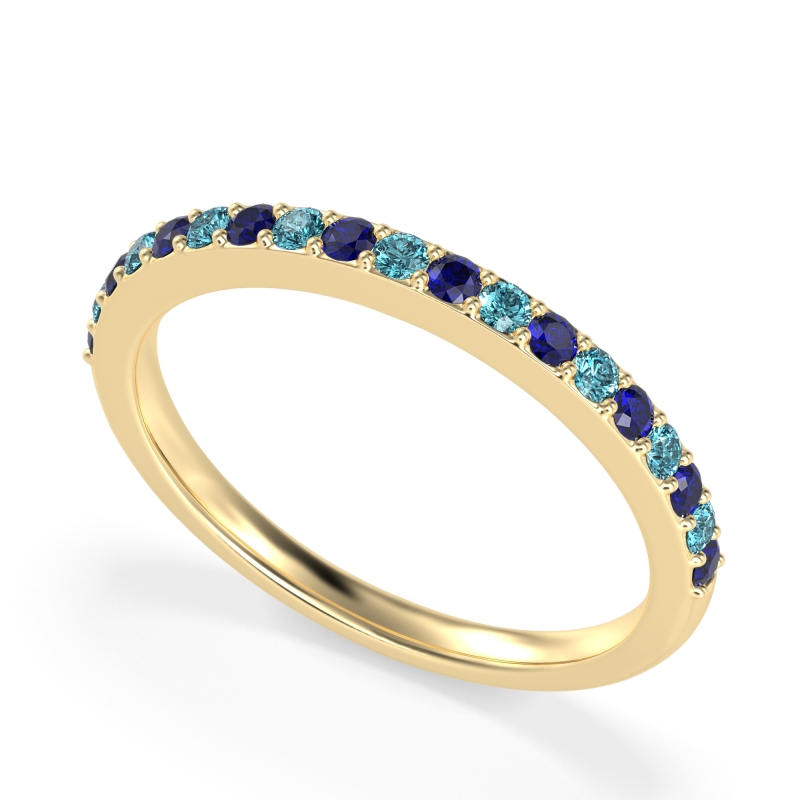 Three-Quarter Prong Set Vakti Band