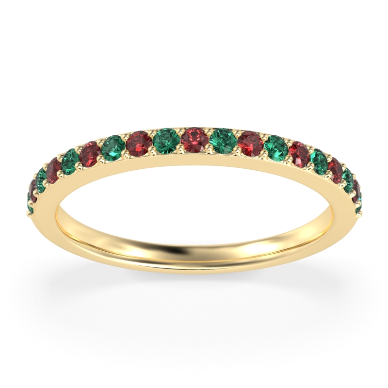 Three-Quarter Prong Set Vakti Band