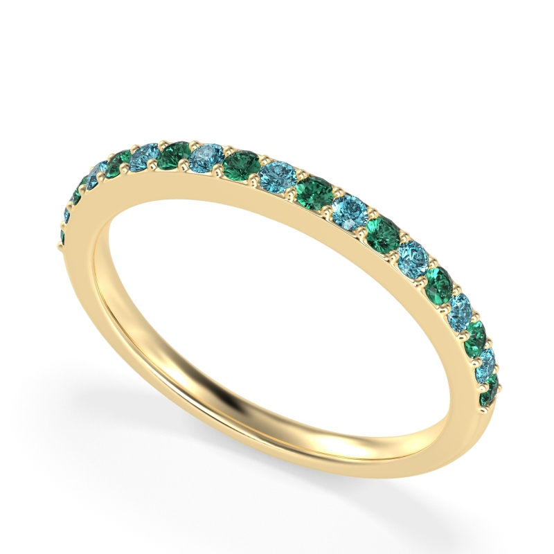 Three-Quarter Prong Set Vakti Band