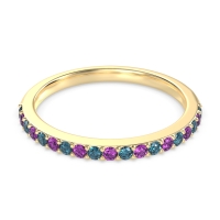 Three-Quarter Prong Set Vakti Band