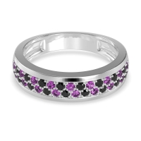 Two Row Prong Set Half-Eternity Bala Band