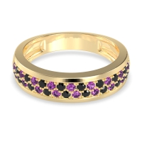 Two Row Prong Set Half-Eternity Bala Band