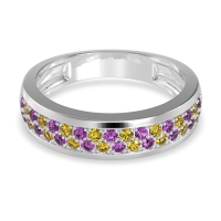 Two Row Prong Set Half-Eternity Bala Band