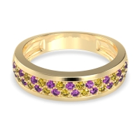 Two Row Prong Set Half-Eternity Bala Band
