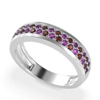 Two Row Prong Set Half-Eternity Bala Band