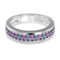 Two Row Prong Set Half-Eternity Bala Band