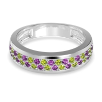 Two Row Prong Set Half-Eternity Bala Band