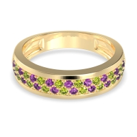 Two Row Prong Set Half-Eternity Bala Band