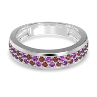 Two Row Prong Set Half-Eternity Bala Band