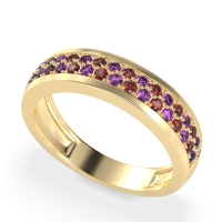 Two Row Prong Set Half-Eternity Bala Band