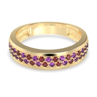 Two Row Prong Set Half-Eternity Bala Band