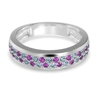 Two Row Prong Set Half-Eternity Bala Band