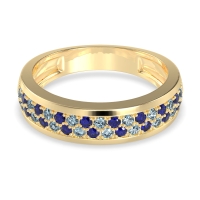 Two Row Prong Set Half-Eternity Bala Band