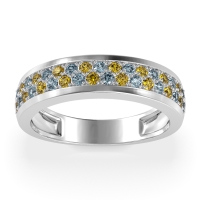 Two Row Prong Set Half-Eternity Bala Band