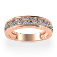 Two Row Prong Set Half-Eternity Bala Band