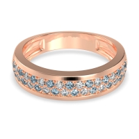 Two Row Prong Set Half-Eternity Bala Band