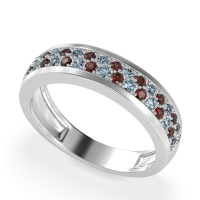 Two Row Prong Set Half-Eternity Bala Band