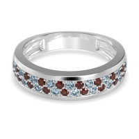 Two Row Prong Set Half-Eternity Bala Band