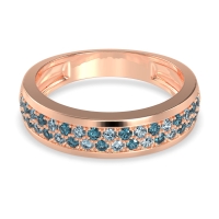 Two Row Prong Set Half-Eternity Bala Band