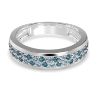 Two Row Prong Set Half-Eternity Bala Band