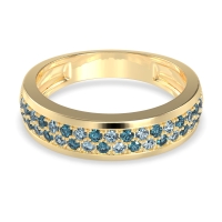 Two Row Prong Set Half-Eternity Bala Band