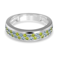 Two Row Prong Set Half-Eternity Bala Band