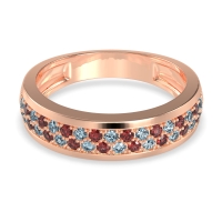 Two Row Prong Set Half-Eternity Bala Band