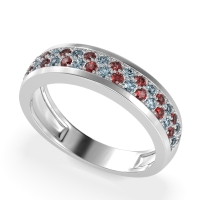 Two Row Prong Set Half-Eternity Bala Band