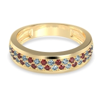 Two Row Prong Set Half-Eternity Bala Band