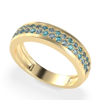 Two Row Prong Set Half-Eternity Bala Band