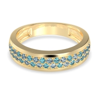 Two Row Prong Set Half-Eternity Bala Band