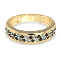 Two Row Prong Set Half-Eternity Bala Band