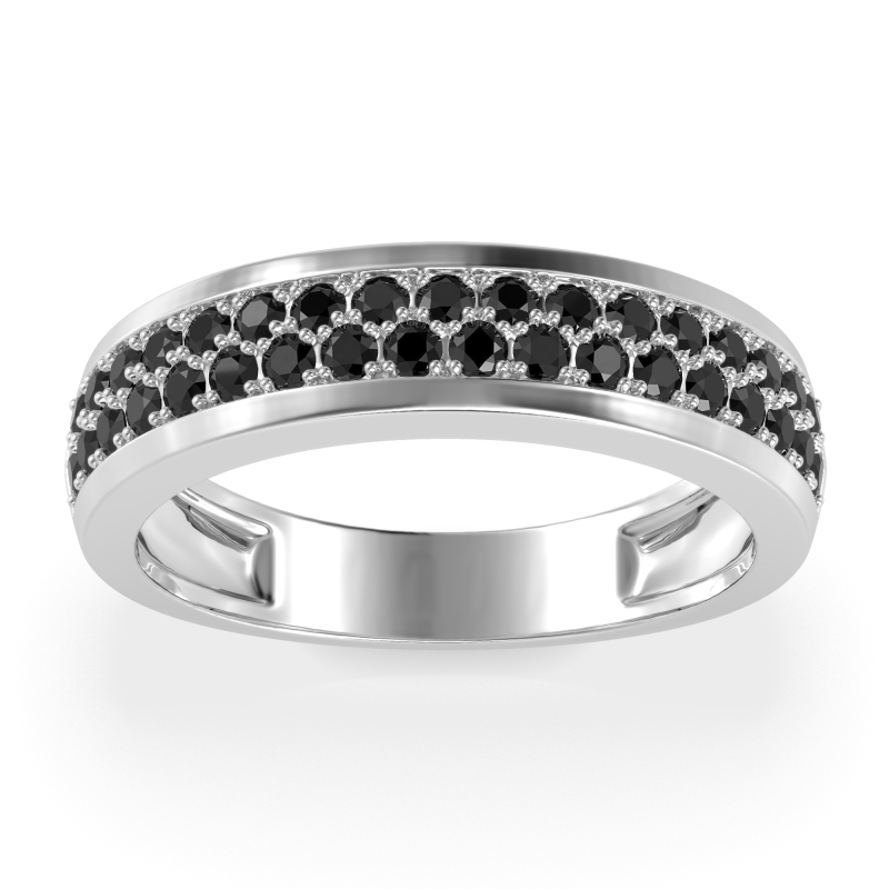 Two Row Prong Set Half-Eternity Bala Band