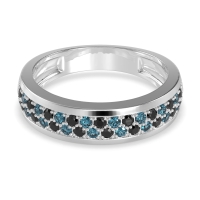 Two Row Prong Set Half-Eternity Bala Band