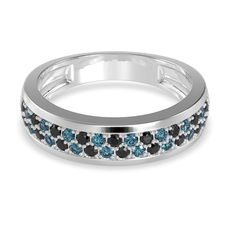 Two Row Prong Set Half-Eternity Bala Band