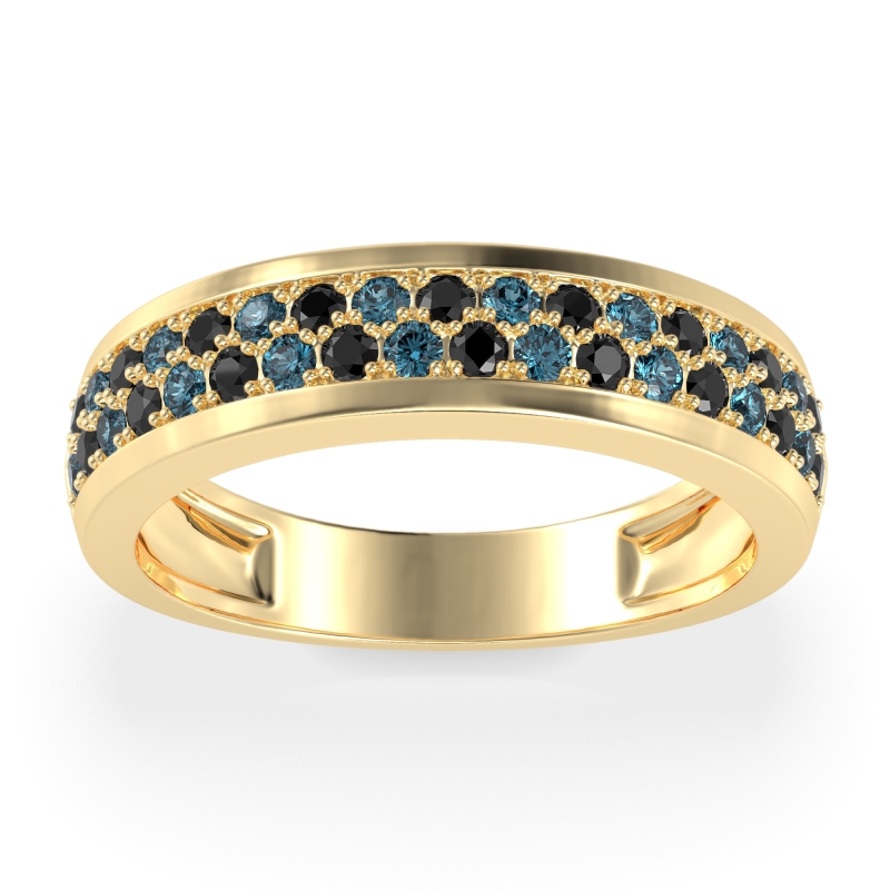 Two Row Prong Set Half-Eternity Bala Band