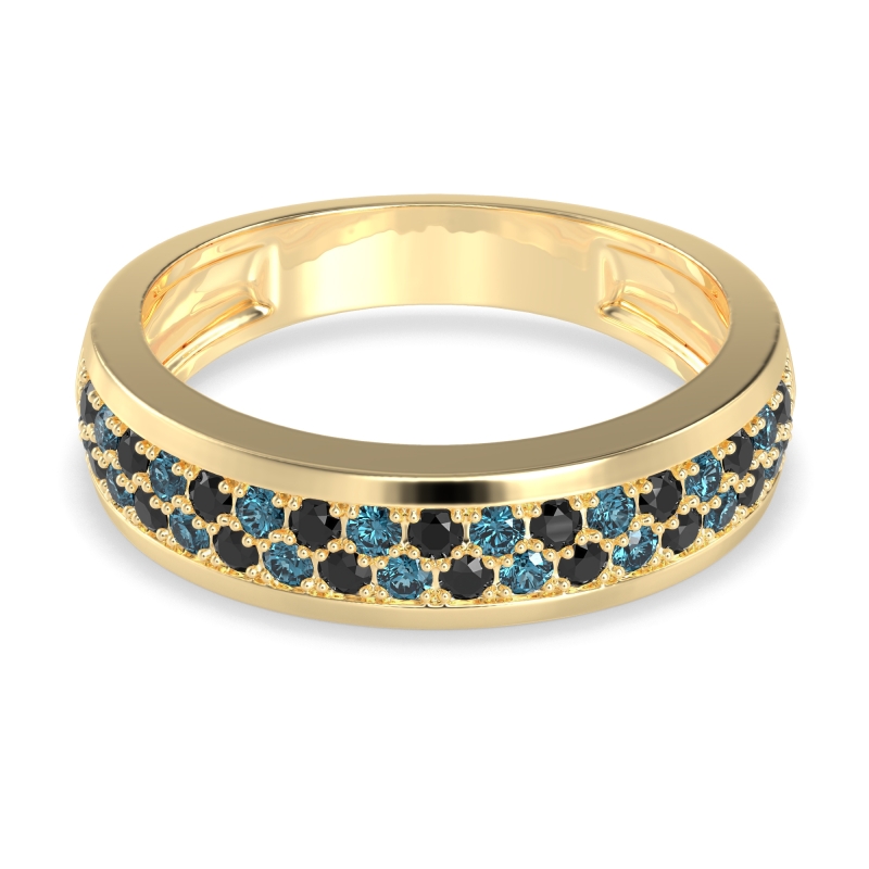 Two Row Prong Set Half-Eternity Bala Band