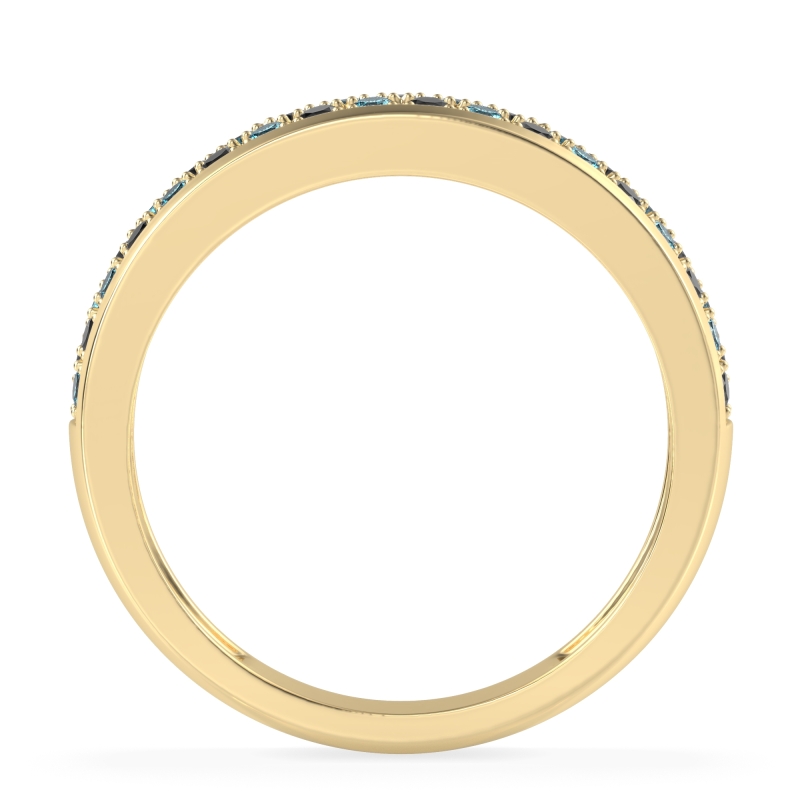 Two Row Prong Set Half-Eternity Bala Band