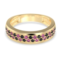 Two Row Prong Set Half-Eternity Bala Band