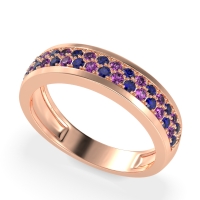 Two Row Prong Set Half-Eternity Bala Band