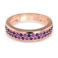 Two Row Prong Set Half-Eternity Bala Band