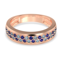 Two Row Prong Set Half-Eternity Bala Band