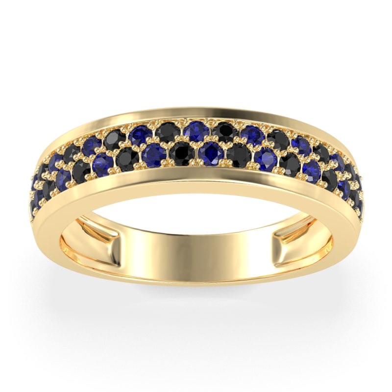 Two Row Prong Set Half-Eternity Bala Band