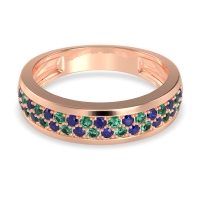 Two Row Prong Set Half-Eternity Bala Band