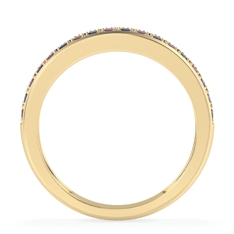 Two Row Prong Set Half-Eternity Bala Band