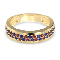 Two Row Prong Set Half-Eternity Bala Band