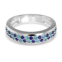 Two Row Prong Set Half-Eternity Bala Band