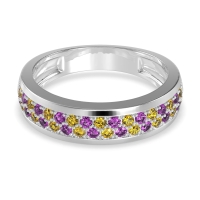 Two Row Prong Set Half-Eternity Bala Band